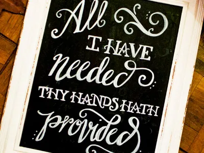 Great is thy faithfulness chalkboard typography