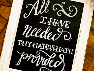 Great is thy faithfulness chalkboard typography