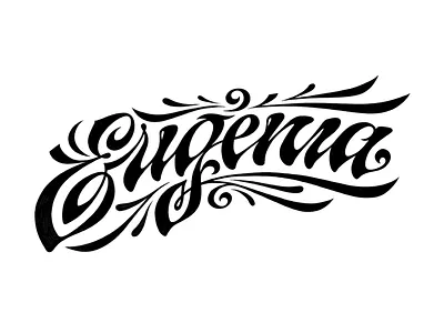 Eugenia BW calligraphy eugenia lettering name namesbymx script
