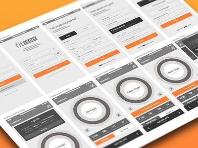 Legit Wireframes app dashboard diet fitness health mobile tracker user experience ux wireframes