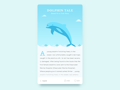 Read The Story Apps app design dolphin ios iphone mobile read story ui ux view