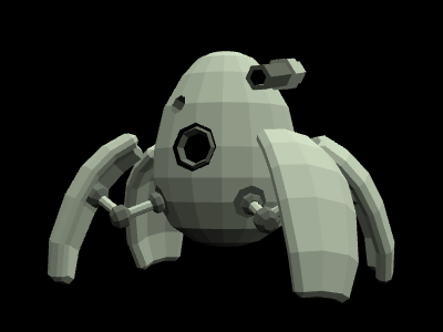 Eggbot 3d egg lowpoly mech robot wings3d