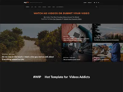 Video Template podcast psd series template video