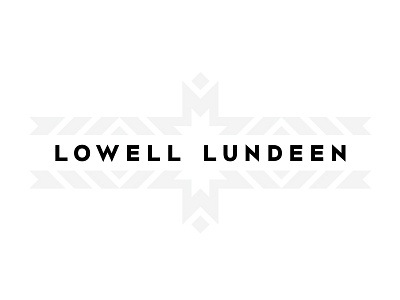 Lowell Lundeen V2 logo typography vector