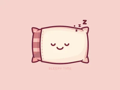 Sleepy Time art cute illustrator night pillow sleep sleeping vector