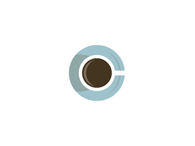 Coffee Cup c coffee cup initial logo negative space