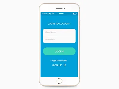 iphone 6 Mobile UI- login flat ui iphone 6 ui login material design mobile ui