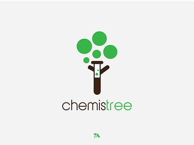 Chemistree Logo chemistry lab logo smart tree tube