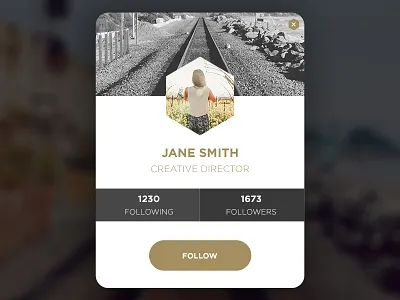 Daily UI : #006 // User Profile card dalyui day06 profile ui user ux
