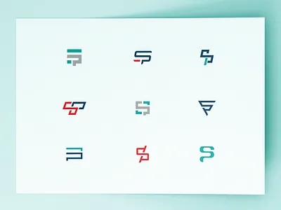 SP Monogram branding identity lettermark logo mark personal s sp