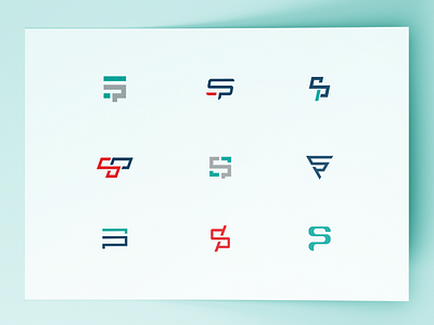 SP Monogram branding identity lettermark logo mark personal s sp