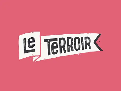 Le Terroir barbe beubar brand flag identity labeubar languedoc nantes title typography vin wine