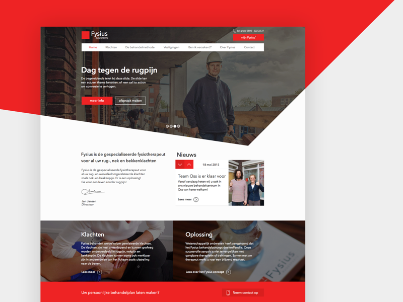Example of Fysius - interactive website