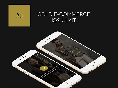 GOLD E-COMMERCE IOS UI KIT e commerce ios sketch ui kit