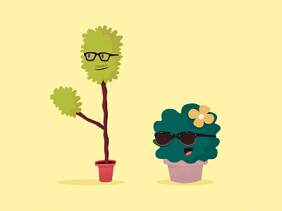 Plant Buddies character design characters design graphic design illustration illustration design plant plants texture vector