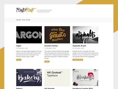 FondFont font free gold white