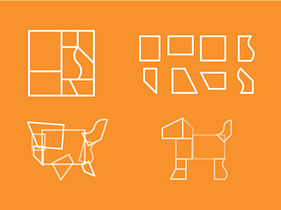 Parcel Shape Branding Concept – ReportAll icon logo map shapes