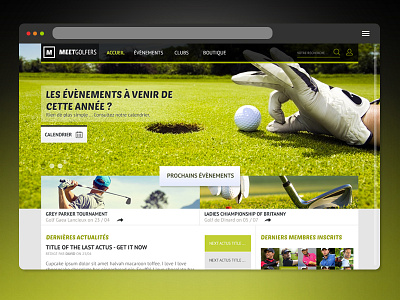 Meet Golfer - website club event golf shop social sport webdesign website