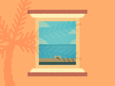 Boat after effects boat clouds glass palm reflex sea sky tree window