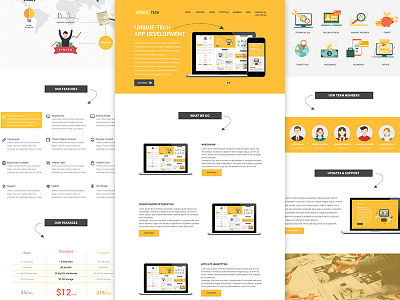 UNIQUE-TECH Website UI Freebie free psd ui ux web website template