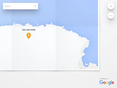 Map 029 29 card concept dailyui google map skeuomorphism