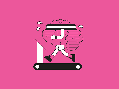 NY Times brain colourful editorial illustration nytimes running vector