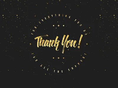Thanks appreciation brush calligraphy love support thank you thanks