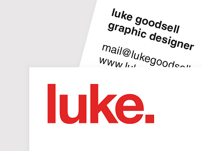 luke. branding business card helvetica logo modernist swiss style typography