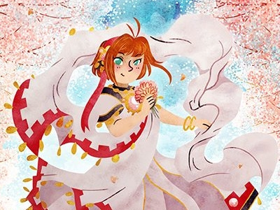 Sakura clamp collab fanart illustration sakura tsubasa reservoir chronicle