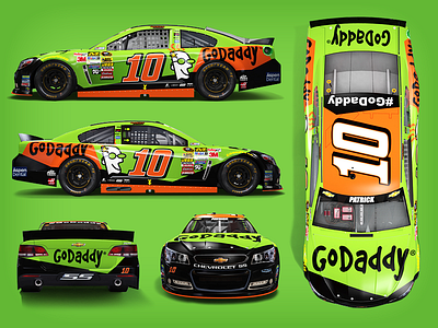 Danica Patrick #10 GoDaddy car car danica patrick design go daddy godaddy race car