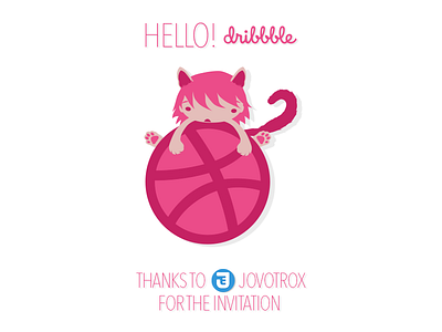 Thanks Javier Esquivel catgirl character debut dribbble first shot hello ilustration neko