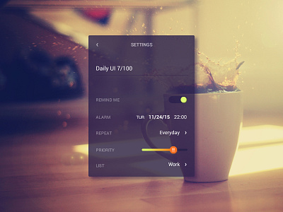 Daily UI 007 | Settings daily ui dailyui notes settings ui ux widget