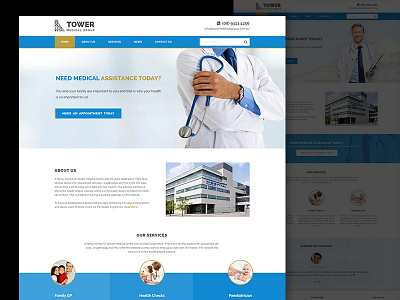 Health/Medical Web Design health hospital medical web design