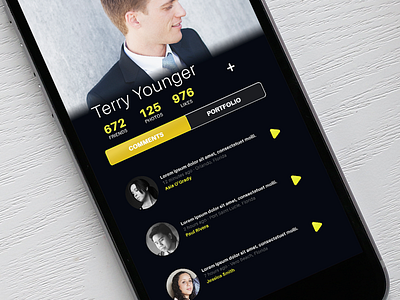 Model User Profile 006 app dailyui photography ui user profile
