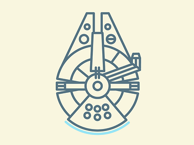 Millennium Falcon illustration millennium falcon movies pop culture sci fi star wars vector