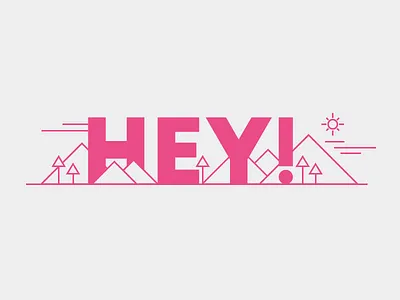 Hey! debut hello hey himalayas illustration mountains