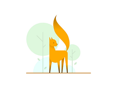 Fox animal cute design forest fox illustration minimal simplified wild