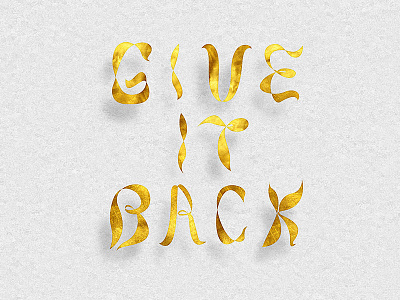 Gold Sprout WIP font gold illustrator photoshop typography wip
