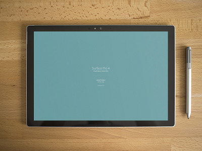 PSD - Surface Pro 4 with Pen desk front microsoft mockup pen photoshop psd stock surface surface pro 4 ui