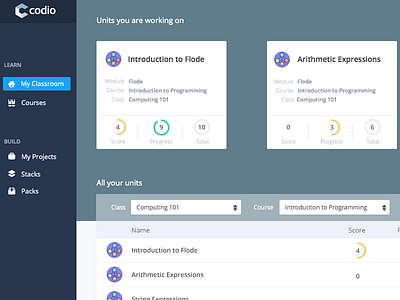 Students Classroom codio education flat sidebar