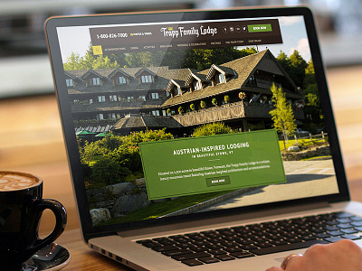 Hotel & Resort Website homepage hotel landing layout resort site ui vermont website