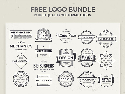 Free Logo Bundle branding bundle free logo freebie identity logo logo set psd