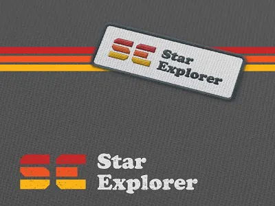 Star Explorer explorer patch retro space star stripes texture
