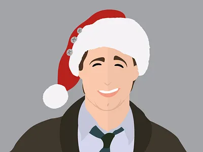 Clark Griswold christmas face griswold holiday illustration portrait santa vector