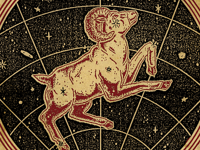 Shiner Sign of the Bock grunge illustration ram shiner texture