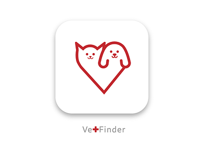 Vet Finder App Icons animal app cat dailyui dog flat icon ios minimal pet ux vet