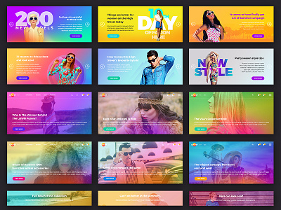 August UI Kit. Banners and sliders banners e commerce sliders ui kit web web ui kit