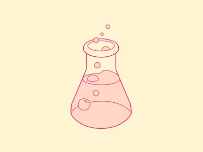 Beaker beaker bubbles graphics illustration line art science vector web