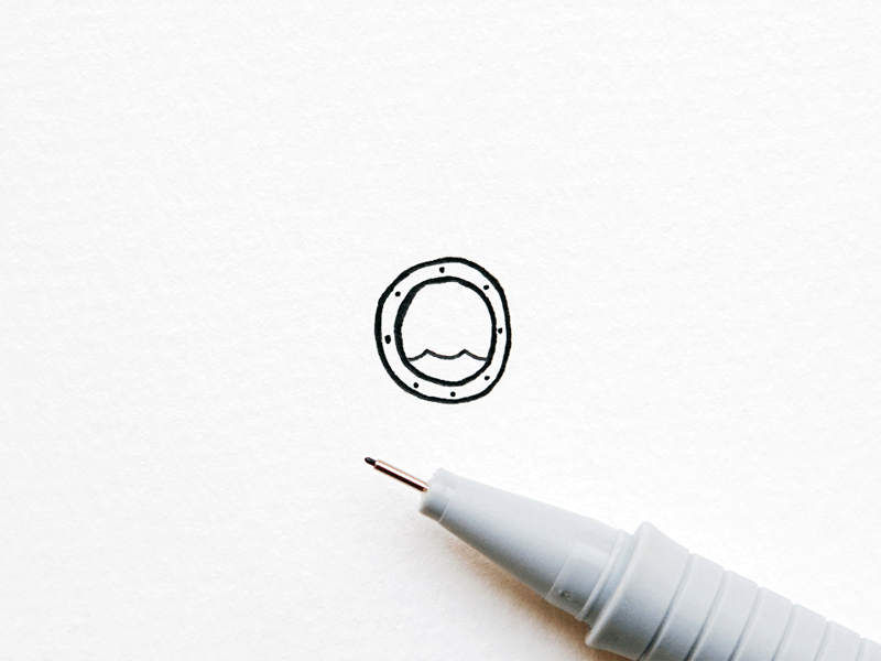 Submarine animation drawing gif illustration ink minimal porthole sea sketch submarine
