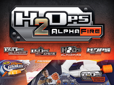H2Ops Logo logo nerf segment technical toy